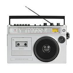 WINTECH 大型モノラルラジカセ シルバー SCT-MB300 ［ワイドFM対応 /ハイレゾ非対応 /Bluetooth対応］ SCTMB300