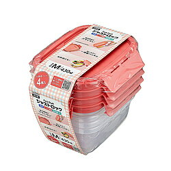 ■食品の保存からお弁当などの持ち出しまで幅広く使えるカラフルな4点ロック保存容器。■JIS水漏れ試験適合で汁モレなし。(※完全密閉ではありません)■強力密閉なのに開閉しやすく、冷凍・レンジ加熱OK。■フタとパッキンが一体型構造なので、取り外して洗う手間がなくなり、お手入れも簡単。本体サイズ(幅×高さ×奥行)mmW170×H133×D170mm容量(ml)430mlカラフルな4点ロック保存容器「ジャストロック」