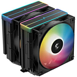 DEEPCOOL CPUクーラー 120mmファンx2 [LGA1851/1700/1200/1155/1151/1150・AM5/AM4] AG620 BK ARGB V2 ブラック R-AG620-BKAMMN-GJD RAG620BKAMMNGJD