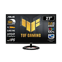ASUS(エイスース) VG279Q3R ゲーミングモニター TUF Gaming ブラック ［27型 /フルHD(1920×1080) /ワイド /180Hz］ VG279Q3R
