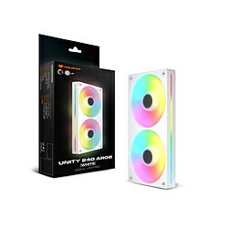 COUGAR ケースファンx2 [120mm /2500RPM] UNITY 240 ARGB ホワイト CF-UN240FW-RGB CFUN240FWRGB
