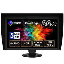 ~ 19 inches - EIZO(エイゾー) USB-C接続 PCモニター ColorEdge CGシリーズ CG2700X-BK ［26.9型］ CG2700XBK