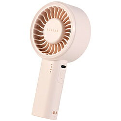 ELECOM(エレコム) ハンディファン 携帯扇風機 コンパクト 大風量 5段階風量 USB Type-C充電 自動安全OFF ハンドストラップ付き ピンク FAN-U261PN FANU261PN