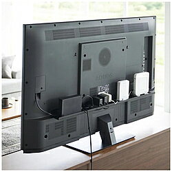 山崎実業 スマート　テレビ裏ラックワイド100 ブラック 3631 3631