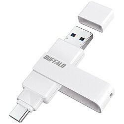 BUFFALO(バッファロー） USBメモリ (Chrome/Android/iPadOS/iOS/Mac/Windows11対応) ホワイト RUF3-ACR32G-W/C ［32GB /USB TypeA＋USB TypeC /USB3.2 /回転式］ RUF3ACR32GWC [振込不可]