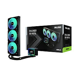 ASRock(アスロック) 水冷CPUクーラー 120mmファンx3 [LGA1851/1700・AM5/AM4] ブラック Challenger 360 Digital CHALLENGER360DIGITAL