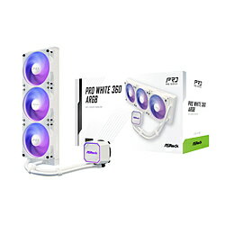 ASRock(アスロック) 水冷CPUクーラー 120mmファンx3  ホワイト Pro White 360 ARGB PROWHITE360ARGB