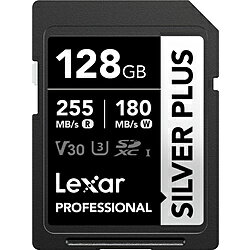LEXAR Lexar SDXCカード Professional SILVER PLUSシリーズ V30 UHS-I U3 読出速度 最大255MB/s LSDSIPL128G-BNNPJ  LSDSIPL128G-BNNPJ ［128GB］ LSDSIPL128G-BNNPJ