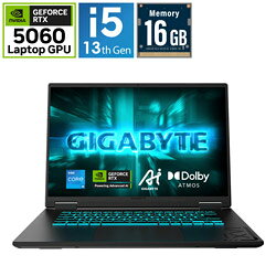 GIGABYTE(ギガバイト) GAMING A16 CVHH3JP894SH ゲーミングノートパソコン (RTX 5060) ブラックスチール ［16.0型 /Windows11 Home /intel Core i5 /メモリ：16GB /SSD：1TB /日本語版キーボード /2026年5月モデル］ GAMINGA16CVHH3JP894S