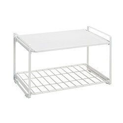 伸晃 トースターラック ハイタイプ レンジ上ラック 収納棚 組立簡単 Belca ホワイト TRH-W TRH-W
