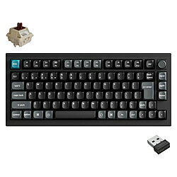 キークロン キーボード Q1 Ultra 8K 日本語かななし(茶軸) ブラック Q1U-M3V-JIS ［有線・ワイヤレス /日本語配列 /メカニカル］