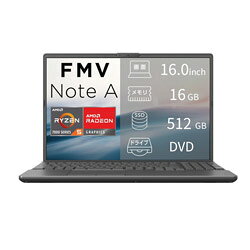 FUJITSU(富士通） ノートパソコン FMV Note Aシリーズ A53-L2 ブライトブラック FMVA53L2BA