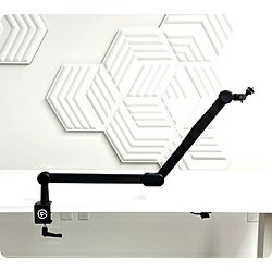 Wave Mic Armは、マイクを近くに配置しつつ、モニターの上やテーブルの向こうまで自由に届く動きを可能にします。配信やポッドキャストに理想的で、滑らかで静かな動作、スリムな金属製アーム、内蔵ケーブルチャンネルにより、見た目もすっきり。最大1.2kgまでのマイクを取り付け可能で、360度回転で理想的な位置に調整できます。パッド付きクランプでほとんどのデスクに対応し、高さを150mm追加できるライザーも付属。■超フレキシブルモニターの上にも、肩下にも自由に配置可能■正確な操作マイクの角度・向きを自在に調整可能■滑らか＆静音わずかな力で、音を立てずにスムーズに動作■洗練されたデザインロゴなしのスリムな金属製アーム■ケーブルチャンネルケーブルを視界や作業の邪魔にならないよう隠せる■高い互換性最大1.2kgまでのマイクに対応■パッド付きクランプ狭いデスクでも取り付け可能■ライザー付属高さを追加（+150mm / 5.9インチ）■カスタマイズ可能オプションパーツで機能拡張や外観変更が可能仕様1［デスククランプ開口幅］最大60mm［ネジマウント］1/4インチ［ネジアダプター］3/8インチ、5/8インチ［耐荷重］200～1200g［水平可動範囲］950mm［垂直可動範囲］850mm［アーム回転角度］360°［ヘッド回転角度］360°［ライザー高さ］150mm［重量］1.8kg（ライザーなし）、2.1kg（ライザー付き）仕様2［同梱物］Wave Mic Arm、デスククランプ、ライザー、3/8インチおよび5/8インチアダプター、 六角レンチ、クイックスタートガイドWave Mic Armは、マイクを近くに配置しつつ、モニターの上やテーブルの向こうまで自由に届く動きを可能にします。配信やポッドキャストに理想的で、滑らかで静かな動作、スリムな金属製アーム、内蔵ケーブルチャンネルにより、見た目もすっきり。最大1.2kgまでのマイクを取り付け可能で、360度回転で理想的な位置に調整できます。パッド付きクランプでほとんどのデスクに対応し、高さを150mm追加できるライザーも付属。