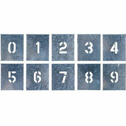 つくし工房 J-91C つくし 吹付プレート 数字(0~9) 10枚組 大サイズ J91C