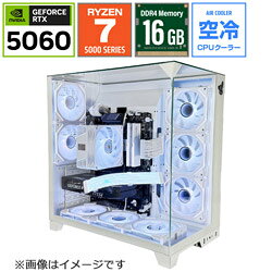 Rabbit0 Studio ゲーミングデスクトップパソコン RBST-5700X-5060WH [RTX5060] [振込不可] [代引不可]