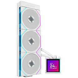 LIANLI CPUクーラー 120mmファンx3 [LGA1851/1700・AM5/AM4] HydroShift II LCD-S 360 TL ホワイト GHS2LCDS36TW