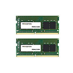 PRINCETON(プリンストン) 増設メモリ ノートPC用 PDN4/3200-32GX2 ［SO-DIMM DDR4 /32GB /2枚］ PDN4320032GX2 [振込不可]