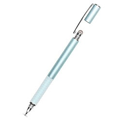 替え芯 各1個付き ディスク型のペン先と導電繊維のペン先を使い分け 2WAYタッチペン■ディスク型と導電繊維タイプから用途で選べる2WAY透明なディスク型のペン先は手描きによる入力や繊細な作業に、導電繊維のペン先は耐久性も高くゲームや機敏な作業に向いています。ペン全体はアルミをサンドブラスト加工することで高級感があり、ラバーグリップで使用時の安定性を向上するなど、機能性もデザイン性も両立したタッチペンです。■パステルカラーのバリエーションスッキリしたパステルカラーの4色のバリエーション、パウダーブルー、ラテグレージュ、ピスタチオ、ペールアイリスからお好みでお選びいただけます。■透明なディスク型ペン先は繊細な操作と視認性を実現ペン先が透明なディスク型のため静電式タッチパネルと面で接し、ペンの角度を変えても高い精度を維持します。またタッチ先の視認性が飛躍的に向上するため、手描きメモや、お絵描きアプリでの正確で繊細な作業に最適です。※ペン芯と先端のディスク部分は分解しないでください。■導電繊維を編み込んだ耐久性の高いペン先金属を編み込んだ特殊な繊維は、従来のゴムやシリコン製のタッチペンと比べ柔軟性が高く、タッチ時の接触音を抑え、軽いタッチでもしっかり反応するため、機敏な動作が必要なパズルゲームやフリック操作などのタッチ操作にも最適です。また、繊維状にすることで高い耐久性があり長く使えるのも特長です。■クリップ付きキャップが付属ポケットや本のカバー、タブレットケースなどに装着可能なクリップ付きのキャップは、どちらのペン先にも使用可能。さらに導電繊維タイプ、クリアディスクタイプの替え芯が1個ずつ付属しています。仕様1［対応機種］iPhone、iPad、スマートフォン、タブレット各種仕様2［対応タッチパネル方式］　静電容量方式　※筆圧機能は対応しておりません。［材質］　ペン本体 : 鉄、銅、アルミニウム　ペン先 : PC、銅、シリコン［サイズ (本体)］　キャップあり：約 L 14mm (長さ) × φ 9.5mm (直径)　キャップなし：約 L 128mm (長さ)［重量 (本体)］約 21g［付属品］導電繊維タイプ替え芯 ×1、クリアディスクタイプ替え芯 ×1、取扱説明書 兼 保証書替え芯 各1個付き ディスク型のペン先と導電繊維のペン先を使い分け 2WAYタッチペン