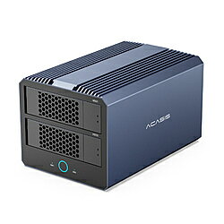 ■最大76TB搭載可能のHDDx2＋NVMe SSDx2のハイブリッド仕様最大30TBのHDD2基、最大8TBのNVMe SSD2基を同時搭載できるハイブリッド設計です。RAID構築により最大76TBの圧倒的なストレージ空間を実現。動画データや大量のバックアップも、この1台にすべて集約可能です。■SATAもNVMeも対応。用途に合わせた高速データ移行でより快適に2.5型・3.5型SATA HDD/SSD（最大5Gbps）、高速なM.2 NVMe SSD（最大20Gbps）のデータ転送にも対応しています。用途やお手持ちのドライブに合わせて最適な速度で読み書きが行え、重いクリエイティブデータから業務用の大容量アーカイブまで、あらゆるデータ移行をストレスなくスムーズに完了させます。■用途で選べる4つのHDD RAIDモード本体のダイヤル操作で、4種類のRAIDモード（SINGLE/RAID 0/RAID 1/JBOD）を直感的に切り替え可能。速度重視のストライピングや保護重視のミラーリングなど、目的に合わせた環境をPCレスで簡単に構築できます。■スマートクーリングファン搭載40℃を超えると、自動的に作動する温度制御ファンを搭載。これにより、機器内部が一定の温度を超えないよう、効果的に冷却を行います。過熱による故障や性能低下を防ぎ、安定した動作＋静音性と省エネ性をサポート。■ステータスインジケーターHDD NVMe SSDの状態をモニタリング可能。一目でドライブの状況を把握できるLEDインジケーターを搭載し、リアルタイムで健康状態を確認できます。ご注意※本製品にHDD/SSDなどの記録媒体は含まれておりません。※全てのNVMe M.2 SSD/2.5インチSSD/3.5インチおよび2.5インチHDDの動作を保証するものではありません。※mac専用PCIe SSDはコネクタ形状がM.2では無い為、本製品では使用することができません。※本製品は一般コンシューマ向けに開発、製造しております。一般コンシューマ以外のビジネス、工場、インダストリアル等でのご使用は、製品保証対象外になります。※ご使用前に、ダウンロード版のマニュアルをお読みください。※データのバックアップをお取り頂く事を強くお勧め致します。※高温多湿、温度差の激しい場所、振動などがある場所では使用しないでください。※本製品は、全ての接続機器での動作を保証する物ではございません。※USB4/Thunderbolt 3,4,5の何れかに接続しない場合、NVMe M.2 SSDは使用できません。※本製品をUSB 3.2/3.1/3.0/2.0に接続した場合、SATA端子のみ動作します。※NVMe M.2 SSDに対するのRAID機能はありません。本製品のRAID機能はSATA接続したHDD/SSDのみ有効となります。※スリープ機能はストレージへのアクセス状況、動作環境により時間が前後する場合がございます。※極端な発熱、発煙、異臭などの異常が見られた場合、直ちに使用を中止し、パソコン、周辺機器の電源を切り電源ケーブルを抜いてください。※保証は、日本国内でご使用の場合のみ、対象とさせて頂きます。※保証規約は本体及び同梱の付属品までを範囲と致します。※使用中に本体不良が原因で接続機器を破損したとしても弊社では本体及び同梱の付属品以外の保証をお受けすることはできません。また本体不良が原因でSSD/HDD、接続メディアのデータを破損したり、紛失した場合でも、それらの保証、修復はお受けすることはできません。※ご購入が個人や企業であっても、派生的、間接的、付帯的、精神的、金銭的損害に対する保証は一切お受けすることはできません。※ダウンタイムの保証につきましても、お受けすることはできません。※製品改良の為、外観、仕様などの変更を予告なく行う場合がございます。※Windows はMicrosoft 社の登録商標です。macOS はApple Inc 社の登録商標です。※本製品は、各社のライセンス商品ではございません。その他、パッケージ、マニュアルに使用されております機能名、規格名、商品名などは各社の商標、登録商標です。```対応ドライブ3.5インチ対応対応端子SATA＋NVMe対応台数4台本体サイズ約 横133mm×縦199mm×高123mm（突起部含まず）本体重量約1705g（本体のみ）付属品USBケーブル、熱伝導シート ×4、ドライバー、ネジセット、RAID切替プレート、ACアダプタクローン機能非対応RAID機能対応詳細RAID機能スタンダード（SINGLE）/ストライピング（RAID 0）/ミラーリング（RAID 1）/スパニング（JBOD）※HDDの2Bayのみ対応。M.2SSDの2BayはRAID対応しておりません。接続インターフェースThunderbolt 3（USB Type-C）外部供給電源ACアダプタ（12V/8A）対応OSWindows11、10、macOS（10.9以降）仕様1対応ドライブ：シリアルATA 接続の2.5インチSSD、2.5/3.5インチHDD＜ br＞SATA lll （6Gbps） / SATA ll （3Gbps） / SATA l （1.5Gbps）＜ br＞＜ br＞NVMe M.2 SSD（Type-2280 / 2260 / 2242 / 2230）＜ br＞※M.2 SATA規格のSSDには対応していません仕様2Display Port出力機能※DisplayPort Alt Modeのため、このケースを接続する本体側のUSB(Thunderbolt)ポートの規格が USB4/Thunderbolt 3、4、5に対応している必要があります。仕様3※このケースを接続する本体側のUSB(Thunderbolt)ポートの規格が USB4/Thunderbolt 3、4、5以外の場合、M.2 NVMeポートがご利用いただけません。HDDとNVMe SSDを各2基搭載できる、ハイブリッド仕様の4ベイ外付けケースです。USB4およびThunderbolt 3/4/5接続に対応し、高速データ転送を実現。大容量データの保存と高速アクセスを1台に集約できます。さらに4つのハードウェアRAID（SINGLE/RAID 0/RAID 1/JBOD）を搭載し、用途に合わせて柔軟なストレージ環境を構築可能です。