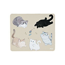 PIXIO ゲーミングマウスパッド [360x300x2mm] Mサイズ ねこ日和 PXMP056M-O PXMP056MO