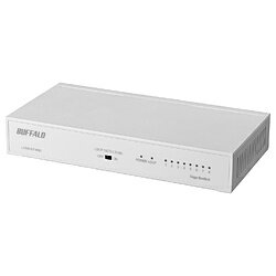 BUFFALO(バッファロー） LSW6-GT-8NS/WH(ホワイト)　スイッチングハブ［8ポート・Giga対応・電源内蔵］ 金属筐体/背面マグネット LSW6GT8NSWH [振込不可] [代引不可]