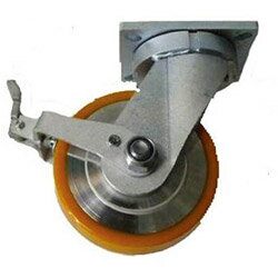 ヨドノ 超重量用高硬度ウレタン自在車ストッパー付 2000kg用 HDUJ200ST HDUJ200ST