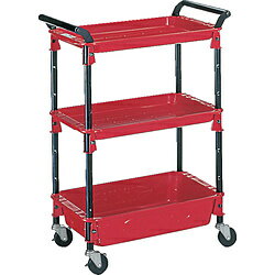 トラスコ中山 ツールワゴンロイヤル 654X361X887 深1浅2 赤 TWR221 TWR221