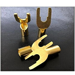 ZONOTONE LUG-5.5シリーズ対応・交換用プラグ 24K純金メッキ・Yラグ（先端のみ・4本組）　LUGY-S LUGYS