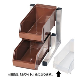 画像はイメージの場合があります。あらかじめご了承ください。■スペースの有効活用壁面に対して垂直に設置ができので、少スペースを最大限に活用できます。■2段と3段で各1～4列、5色用意されています。※この製品は「2段1列」「ホワイト色」になります。スペースを有効活用できるオーガナイザー