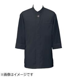 サカノ繊維 アゼック和風コートシャツ・シングル SLB910-4 ブラック 4L ＜SKT8206＞ SKT8206