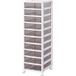 アイリスオーヤマ IRIS スーパークリアチェスト ホワイト／クリアブラウン 10段タイプ SCE−1000−BR SCE..