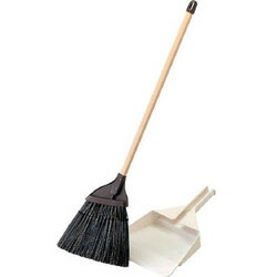 山崎産業 （ちりとり付ほうき）庭ほうきペア　BR358000UMB BR358000UMB