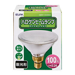 ELPA ハロゲンビームランプ散光65W EBR