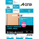 エーワン インクジェットプリンタラベル ~四辺余白付~(A4サイズ・24面・100シート) 29195 29195(3)