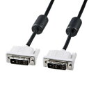 ●DVI（29pinまたは24pin）ポートを持つパソコンとDVI（29pinまたは24pin）ポートを持つディスプレイを接続するケーブルです。●ケーブル外径5.2mmの極細スリムケーブル＆コンパクトコネクタを採用しています。ケーブルの取り回し、あるいは接続機器の背面がスッキリします。 ●3重シールド（TMDS信号線のみ）構造です。ケーブルの中心から「アルミシールド→アルミシールド→編組シールド」と3重のシールド処理を施し、ノイズから大切なデータを守ります。 ●ツイストペアケーブル（TMDS信号線のみ）です。芯線を2本ずつよりあわせたノイズに強いツイストペア線を使用しています。 ●ダブルフェライトコアを採用しています。 高周波ノイズを吸収するフェライトコアをケーブル両端に装着しています。 ●金メッキpinを採用しています。 錆にも強く経年変化による信号劣化の心配がない金メッキ処理を施しています。●モールドコネクタを採用しています。内部を樹脂モールドで固め、さらに全面シールド処理を施しています。外部干渉を防ぎ、ノイズ対策も万全で、耐振動・耐衝撃性にも優れています。 ●接続が簡単なPC99ケーブルです。PC99規格とは、intel社とMicrosoft社が共同で作成したパソコンの規格のことで、パソコンと周辺機器を正しく接続するためにコネクタの色分けが推奨されています。本製品は、PC99規格対応のケーブルなので、パソコン本体のインターフェース（コネクタ）と同じ色のコネクタ同士をつなぐだけで周辺機器を簡単に間違いなく接続することができます。●RoHS指令対応製品です。コネクタ形状DVI⇔DVI長さ2mケーブル直径5.2mm仕様1シングルリンク対応仕様2【色】コネクタ：ホワイト（PC99規格適合）、ケーブル：ブラックDVIディスプレイ用ケーブル。デジタル・シングルリンク用。2m。