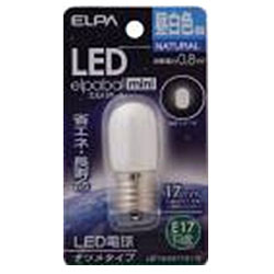 樂天商城 - ELPA LED電球 「ナツメ形」（昼白色・口金E17）　LDT1N-G-E17-G110 LDT1NGE17G110
