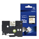 brother(ブラザー) ピータッチ(P-touch) おしゃれテープ プレミアムタイプ(プレミアムホワイト/金文字/24mm幅) TZe-PR254 TZe...