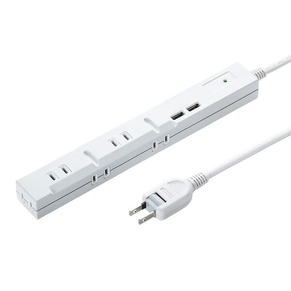SANWA SUPPLY(サンワサプライ) スリムUSB充電機能付きタップ TAP-SLIM5U-3 TAPSLIM5U3 2