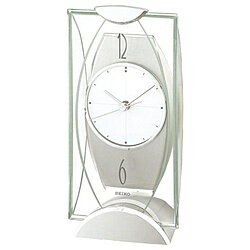 ■インテリアにも使えるオシャレな置き時計です。 ■ステップ秒針 　秒針が一秒ごとに刻むように動きます。本体サイズ(H×W×D) mm238×119×92本体重量350g枠材質プラスチック枠精度平均月差±20秒（5℃～35℃で使用した場合）使...