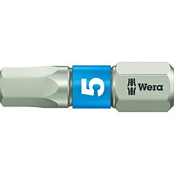 WERA社 3840/1　ステンレストーションビット　ヘキサゴン5.0×25　071075 71075