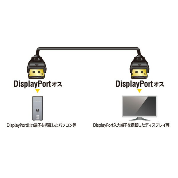 ELECOM(���쥳��) ��4K�б���DisplayPort�����֥��DisplayPort �����ۢΡ�DisplayPort �����ۡ�3.0m���֥�å��ˡ�CAC-DP1230BK CACDP1230BK ��864��