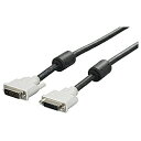 DVI⇔DVI（デジタル・2.0m）DVI用のディスプレイケーブルを延長するケーブル。■ デジタル接続用DVIケーブルを延長デジタル接続用DVIケーブルを延長するケーブルです。DVI-D（24ピン）のパソコン（ビデオカード）とデジタル対応液晶ディスプレイの延長にご使用いただけます。■ 同軸ケーブル使用同軸ケーブルを使用しておりますので、高解像度（ハイレゾ）で使用しても色ズレ、にじみ、ゴーストなどの心配がありません。■ ノイズを低減するフェライトコア付き高周波の吸収特性に優れた独自の高密度フェライトコアにより、パソコンやパソコン周辺機器から伝送されるノイズを効果的に吸収します。■ 特定有害物質使用制限「RoHS指令」に準拠長さ2m本体重量(g)357gDVI⇔DVI（デジタル・2.0m） DVI用のディスプレイケーブルを延長するケーブル。