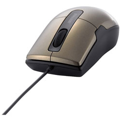 Ps/2 Connector - BUFFALO(バッファロー） 有線BlueLEDマウス［USB 1.5m・Mac／Win］　BSMBU26SMシリーズ 静音 Mサイズ （3ボタン・ブラウン）　BSMBU26SMBW PS5対応 [ブルーLED方式] BSMBU26SMBW