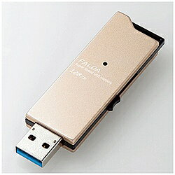 超高速データ転送を実現読込速度最大210MB/sの高速通信を実現するUSB3.0メモリーです。アルミ素材を使用高級感のあるスタイリッシュなアルミ素材をしようしています。ストラップホールを装備お好みストラップを装着できるストラップホールを装備しています。※本製品にストラップは付属していません。安心の1年保証保障期間を｢1年間｣としていますので、安心してご利用いただけます。【製品仕様】容量：128GB本体色：ゴールドUSB3.0対応本体サイズ幅59mm×奥行21mm×高さ8mm本体重量約11g記憶容量128GBインターフェースUSB Type A対応OSWindows 11/10/8.1/8/7(SP1含む)/Vista(SP1、SP2)が動作するWindowsパソコン、およびMac OS X 10.8/10.9/10.10/10.11/10.12 が動作するMac転送速度USB3.0形状スライド式仕様1ストラップホール装備仕様2【転送速度】読み出し最大180MB/s　※最大転送速度は当社環境による実測値であり、すべての環境において保証するものではありません。仕様3【セキュリティ機能】PASS(Password Authentication Security System) [パスワード自動認証機能付セキュリティソフト]　or PASS（Password Authentication Security System） ×AES [パスワード自動認証機能付暗号化セキュリティソフト]超高速データ転送を実現。読込速度最大210MB/sの高速通信を実現するUSB3.0メモリー。