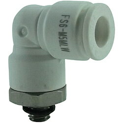 乐天商城 - 千代田通商 FS6-M5MLW チヨダ ファイブSUSメイルエルボ 白 6mm・M5X0.8 FS6M5MLW