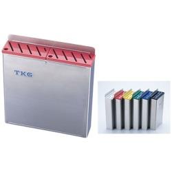 遠藤商事 TKG18-8プラ板付カラーナイフラック 大 Aタイプ 赤 ＜AHU692＞ AHU692