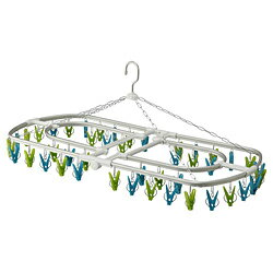 移動も収納も簡単！山折り式＆丁度よいピンチ量が干せる適度なサイズです。■丈夫なリブ付きアルミフレーム。■二重配置のピンチで隠し干しOK！■アルミ製リブ＋金属製リングで頑丈。■軽くて丈夫、欲しい機能を満たした適度なサイズの44ピンチ。■ワンタ...