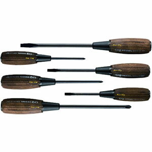 【ベッセル VESSEL】ベッセル 336PS ウッディ貫通ドライバー 6本組 箱入り VESSEL