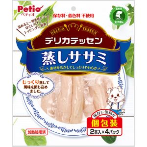 【ペティオ Petio】ペティオ デリカテッセン 蒸しササミ 2本入 4パック