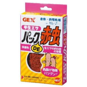 【ジェックス GEX】ジェックス パックDE赤虫 (半生エサ) 20g